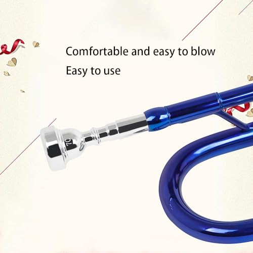 Trompette en laiton B-Flat de structure robuste couleur bleu - 4