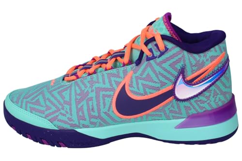 Nike Lebron NXXT Genisus Basketball Shoes (HF0712-300, Hyper Turquoise/Court Purple/Bright Mango/Vivid Purple) Size 11.5