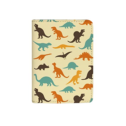 Jeansame Étui de passeport avec clip pour passeport Motif animaux mignons et dinosaures, Couleur 44., 14x10 cm, Décontracté