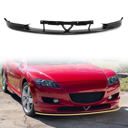 MODILOVER Front Bumper Lip Spoiler, Compatible with 2004-2008 Mazda RX-8, PU Unpainted OE Style Add-on Front Splitter Air Dam Chin Protector