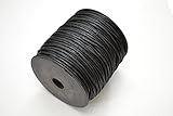 100 Meter Black Waxed Cotton Beading Cord String Roll 2mm