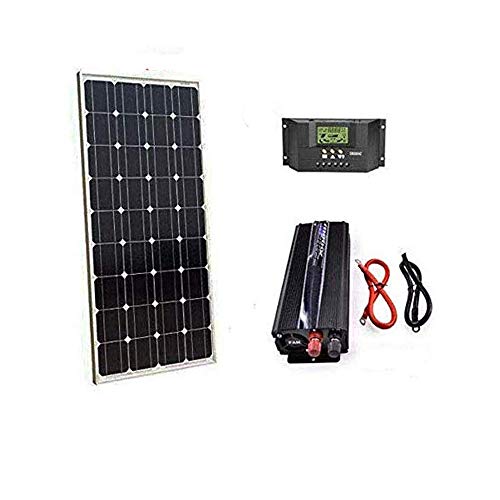 Kit Fotovoltaico 1 Kw Giornaliero Pwm Inverter 2000w Isola Solare Pannello 100 W