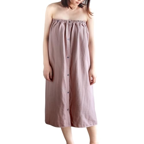 hiorie(ヒオリエ) 日本製 ラップタオル 大人用 プールタオル 巻きタオル バスタオル モーブのサムネイル