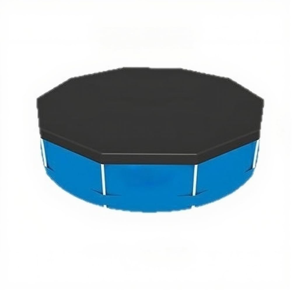 per copertura piscina fuori terra rotonda nera quadrata con corde leganti,