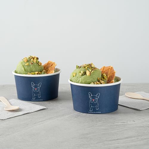 Image of Restaurantware Coppetta 8 Ounce Dessert Cups, 50 Disposable Ice Cream Cups - Lids Sold Separately, Sturdy, Frenchie Paper FroYo Bowls, For Hot And Cold Foods, Perfect For Gelato Or Mousse