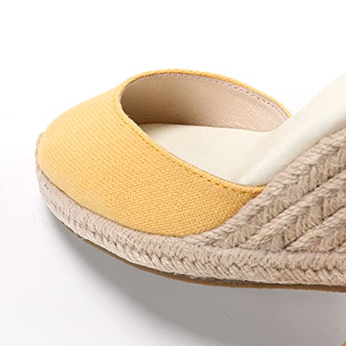 Image of Women's Espadrille Wedge Sandals Closed Toe Lace-Up Shoes