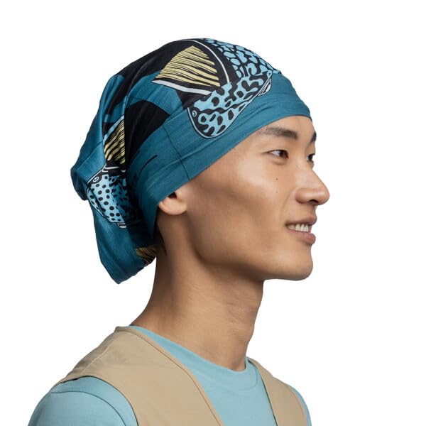 Image of BUFF CoolNet UV Neck Gaiter, UPF 50 Sun Protection, Breathable, Versatile, Quick Dry Face Mask, Fishing Designs, Adult Size
