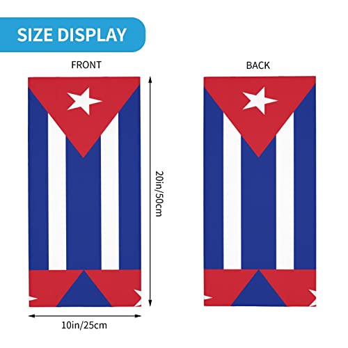 Cuba Seamless Neck Gaiter Face Mask Seamless UV Protection Shield Scarf Bandana for Motorcycle Cycling Riding Running Headbands White2