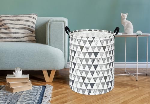 Image of Baby Waterproof Storage Basket Kids Hamper Nursery Bins Organizer Gift Toy Box Laundry Basket for Women Large Canvas Collapsible Chest for Home /Dorm /Office /Room Decor