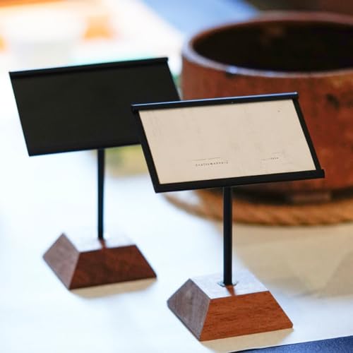 Porte-étiquette vertical en métal stable et durable pour dossier publicitaire - 7
