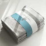 Luzia Striped Workout Towel (Pack of 4) - Premium Quality 100% Turkish Cotton - Lightweight and Supe