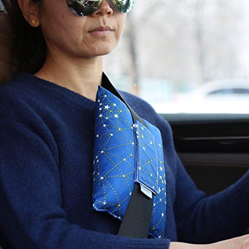 Chemotheraphy Pillows for Post-Surgery Chest Port Pacemaker Heart Surgery Recovery Support Cushion Pad Seatbelt Patient Care (Cobalt Blue)