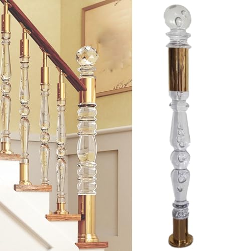 Balustres d'escalier en acrylique transparent haut de gamme pour intérieur moderne