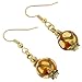 Glass Of Venice Murano Glass Antico Tesoro Balls Earrings - Topaz Waves Gold