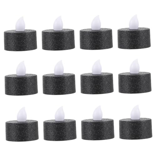 Velas led negras de plástico resistente IMIKEYA con luces duraderas de diseño 6