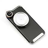 Ztylus 4 in 1 iPhone 8 Plus/7 Plus Revolver Lens Smartphone Camera Kit: Super Wide Angle, Macro, Fisheye, CPL, Protective Case, Phone Camera, Photo Video (Silver)
