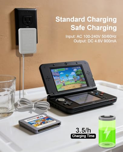 Image of 3DS Charger Kit, 3DS Stylus Pen and USB Charging Cable Compatible with Nintendo 3DS / DSi / 2DS / New 3DS 100-240V Wall Plug Adapter