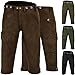 Produktbild German Wear Jagd Lederhose Kniebundhose Jägerhose Trachtenlederhose Büffelleder, 48/S, Dunkelbraun