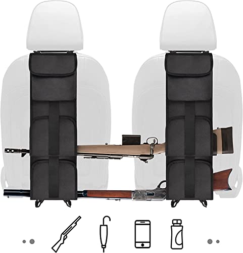 Ezshoot 2Pcs Car Seat Back Gun Racks, Automotive Car Seatback Holder Rack, Tactical Hunting Backseat Sling Rack, Foldable Car Concealed Backseat Sling Organizer For Car Truck Suv - Black #TOP7