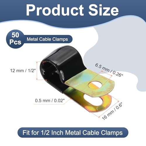 Clips de cable de metal PATIKIL con acero galvanizado de alta durabilidad mecánica 3