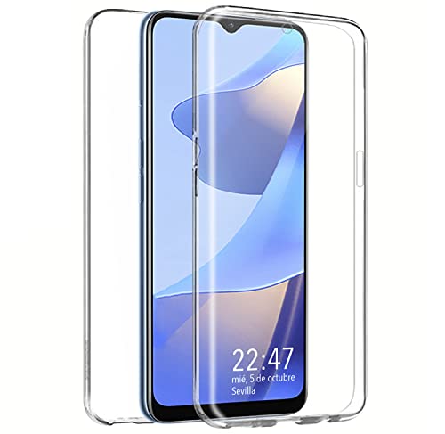Funda Compatible con OPPO A54s y también con A16S Carcasa Doble Cara 360 de Silicona Delantera + Trasera TPU Doble 100% Transparente Cover