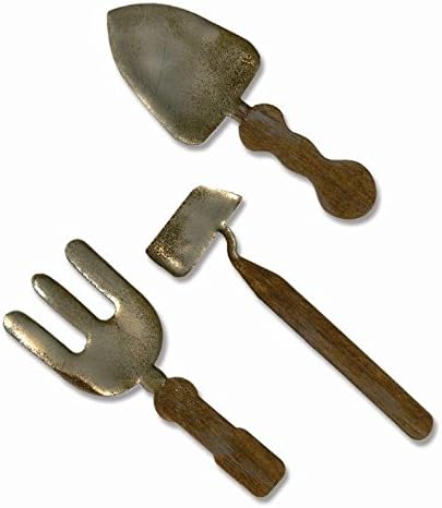 Sizzix Sizzlits Die Gardening Tools by Eileen Hull, Set of 3, Multi-Colour