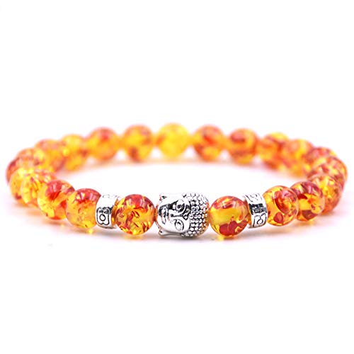 Preisvergleich Produktbild Buddhistischer Perlenarmband -Tibetisches Energie - Natursteinarmband und Buddha - Kopf