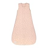 LÄSSIG Baby Ganzjahres Schlafsack ohne Ärmel unisex/Sleeping Bag Interlock Dots powder pink, Größe 62/68 3-6 Monate