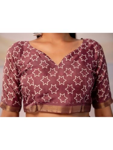 Image of Satrani Women's Silk Printed Ready To Wear Saree with Unstitched Blouse Piece