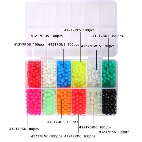 Set 1200 cuentas flotantes plásticas de pescar multicolor miniatura 3