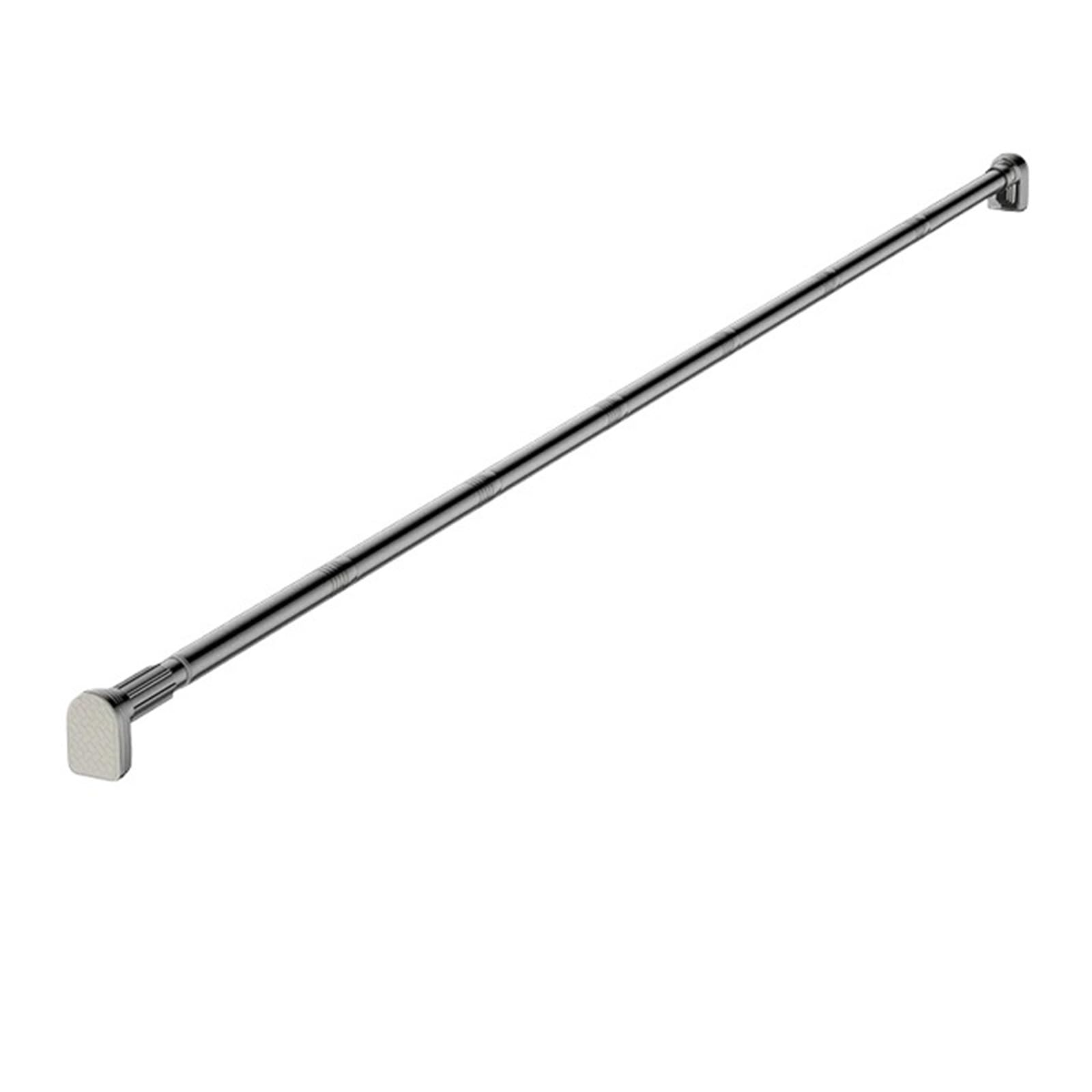 Clothes Pole Adjustable Stainless Steel Shower Curtain Rod Clothes Drying Rack No-Drill Telescopic Pole(Silvery255-270CM)