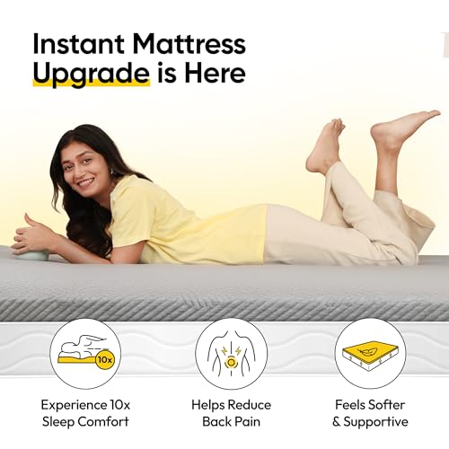 Image of Frido Ultimate Mattress Topper with Standard Cover for Queen Bed | Queen Size Bed Topper 78 inchx60 inch | 2 inch Padding | Mattress Topper for Back Pain & Neck Pain | Soft & Supportive | 10x Sleep Comfort