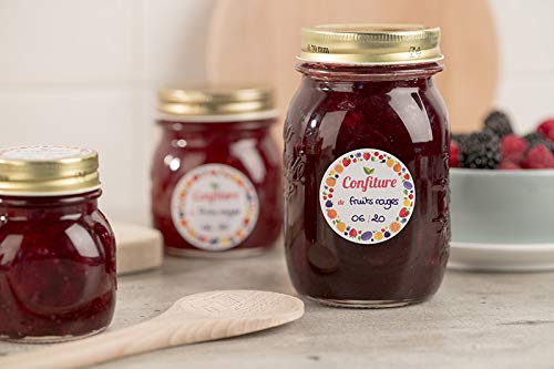 Etichette Autoadesive Per Marmellate Avery - Confezione Da 64, Diametro 47,5 Mm, Adesivo Sicuro Per Alimenti - Foto 13