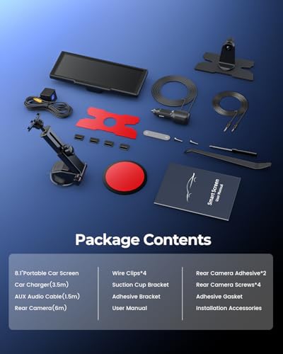 8.1" Wireless Portable 60FPS Car Play Screen for Apple CarPlay & Android Auto, OTA Updates, Backup Camera, Mirror Link, Bluetooth, Voice Control, GPS Navigation - Image 8