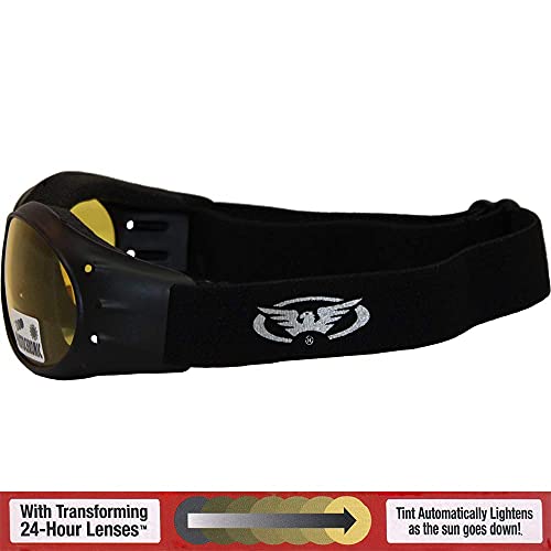 Image of Global Vision Eliminator Dirt Bike Padded Motorcycle Riding Goggles for Men and Women (Black Frame /Smoke Lens)