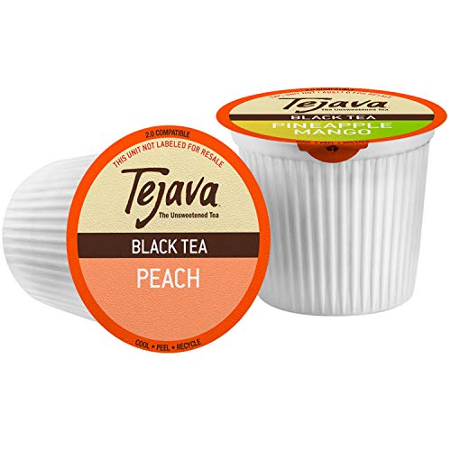 Tejava Tea Variety Pack, 52Ct. 6 All Natural Unsweetened Flavored Recyclable Single Serve Assorted Variety Pack Black Tea Pods, Tea Leaves Sourced Exclusively From Rainforest Alliance Certified™ Farms #TOP5