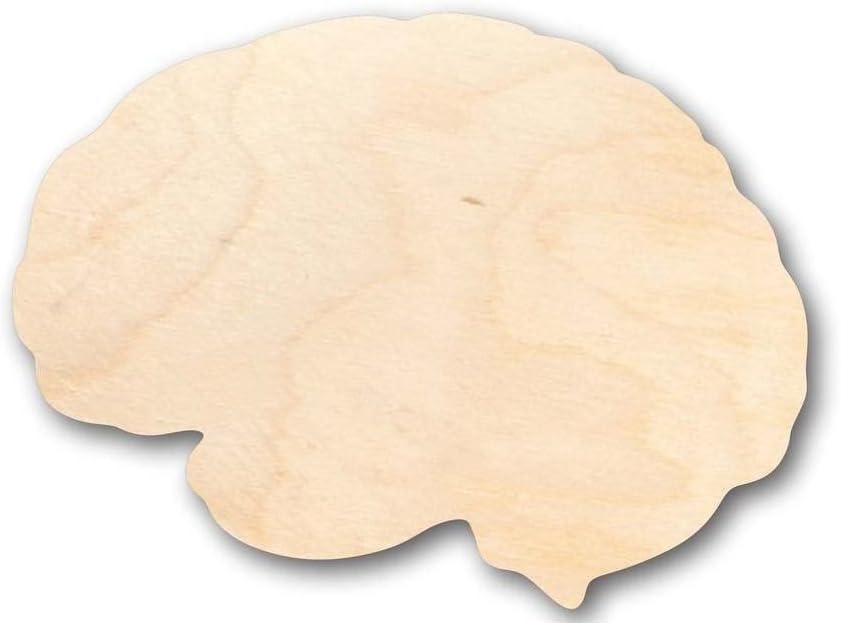 Unfinished Wood Brain Shape Science Craft up to 46" DIY 46" / 3/4"