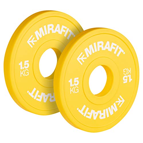 Mirafit IWF Coloured Fractional Weight Lifting Change Plates - Choice of Size