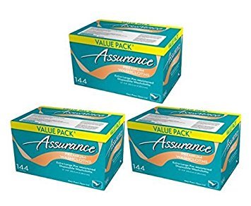 Assurance Premium Washcloths Value Pack 144 Count Carton (3-Carton Multipack 432 Washcloths Total)