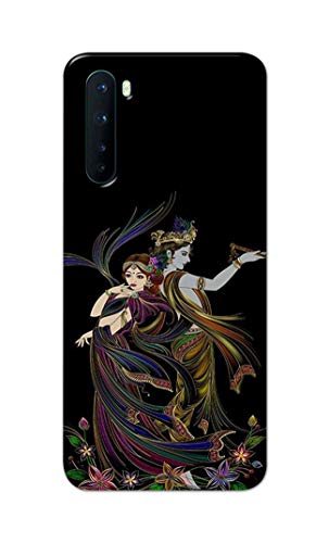 Image of Lord Radha and Krishna Hard Back Case Cover for OnePlus NORD (2020 Model), OnePlus Z Back Cover -(J5) VNS2223