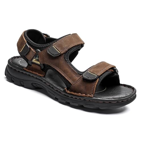 Hiking Sandals for Men with Adjustable Strap Arch Support Sports Fisherman Walking Sandals Breathable Beach Shoes Waterproof