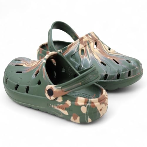 Image of Red Tape Men's Discover Marble Effect Clogs | Comfortable Slip-On Sandals with Adjustable Back Strap