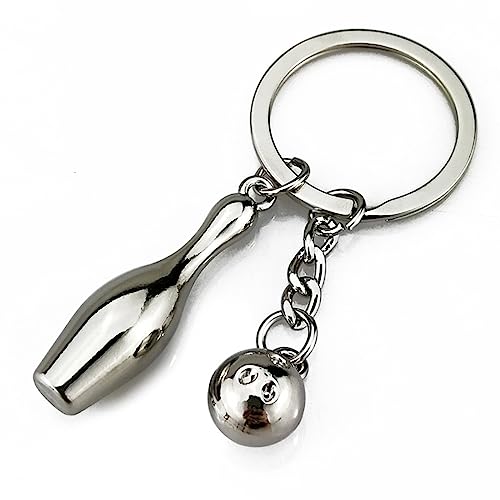 Image of COSTOYFUN Mini Cute Soccer Keychain Bowling Tennis Baseball Keychain for Men Women Boys Girls Gift