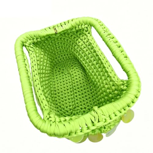 Image of Small Woven Clutch Purse Handmade Crochet Evening Bag Unique Sequin Clutch Handbag for Wedding Party Prom