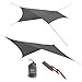 Outdoor Vitals - Ultralight Tarp for Hammock/Shelter - 20D Silpoly (Charcoal, Chief (6 Sided))