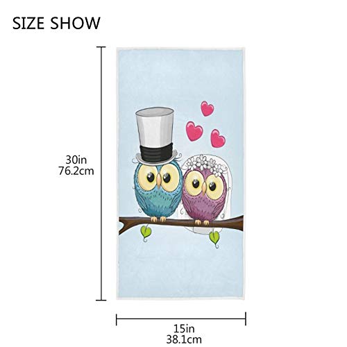 Qugrl Owl Bride Groom Hand Towels Wedding Valentines Gift Kitchen Dish Towels Soft Quality Premium Washcloths Bathroom Decor For Guest Hotel Spa Gym Sport 30 X 15 Inches #TOP1
