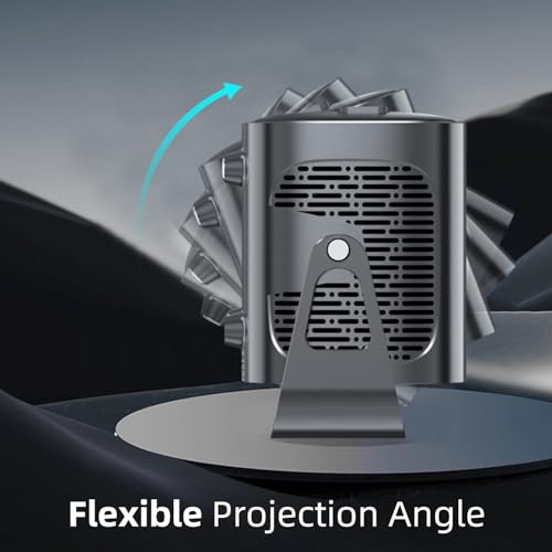 Foco Elétrico Basike Mini Projetor Portatil 360° Girável Projector, WIFI 5G+2.4G, 4K 1080P Full HD S