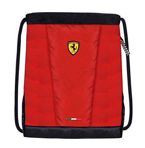 Ferrari: Mochila con cordón oficial de la escudería  color rojo