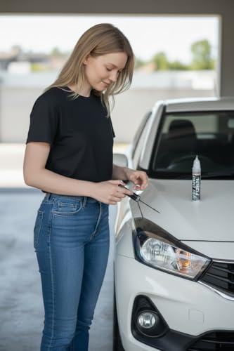 Image of XDOTOAR Car Touch Up Paint for Maruti Suzuki Grand Vitara Arctic White (ZHJ) | 2K Paint Technology | Exact Color Match | Car Scratch Repair Paint Pen | Automotive Touch Up Paint | Quick Drying | Rust Protection | 18ml