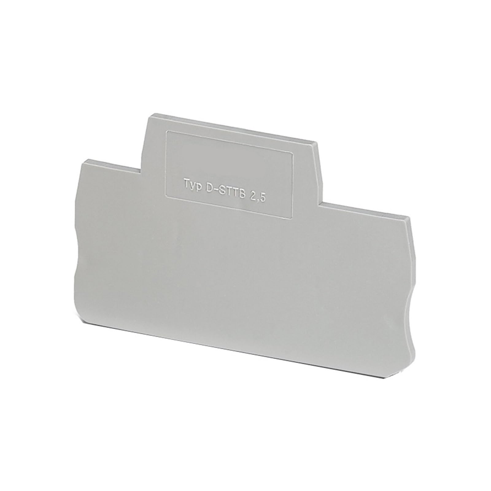 Placa final D-STTB 2,5 gris para tapa lateral de borna de paso 2